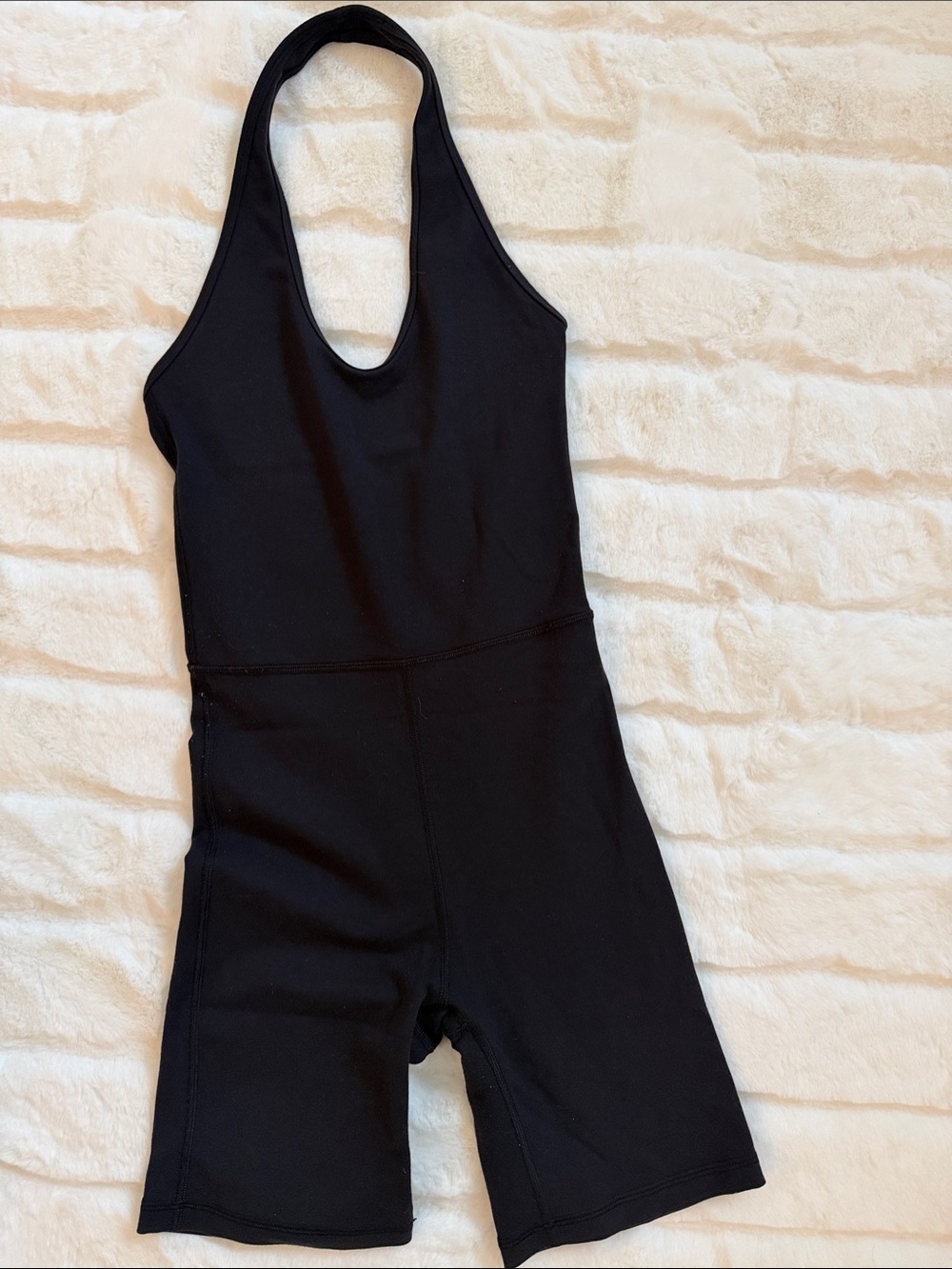 Aritzia Black Sleeveless Halter Romper Jumpsuit